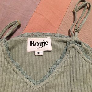 Rouje Ribbed Cami - Sage Green